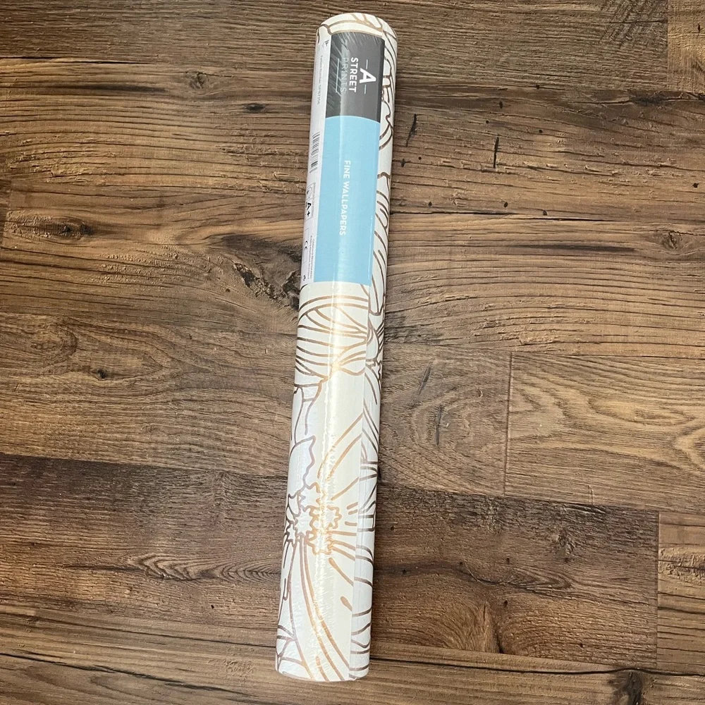 NWT A STREET PRINTS Wallpaper Revival Selwyn Metallic Copper SP87358 Art Nouveau